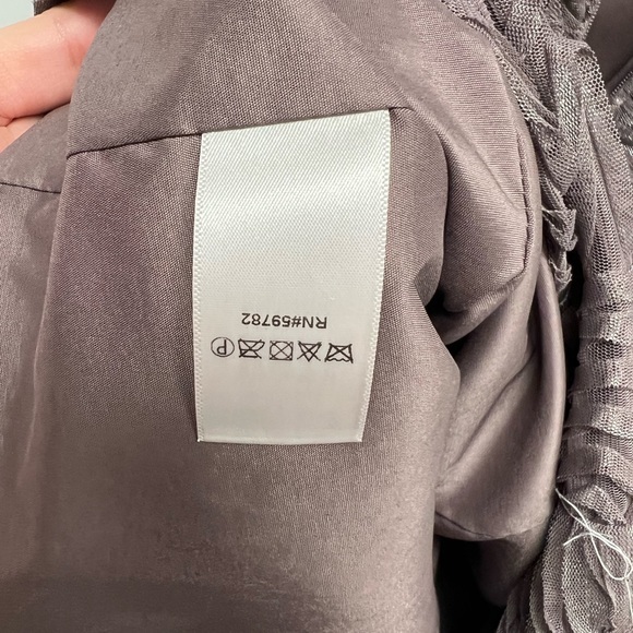 Adrianna Papel Silver Shimmer Embroidered Ribbon Dress Sz 10 - Picture 9 of 10